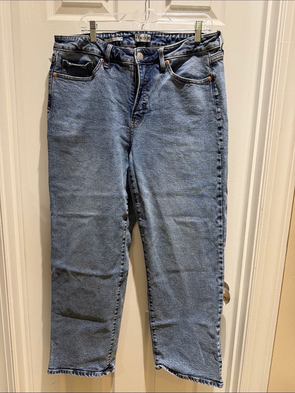 Ava & Viv Medium Wash Straight-Leg Jeans